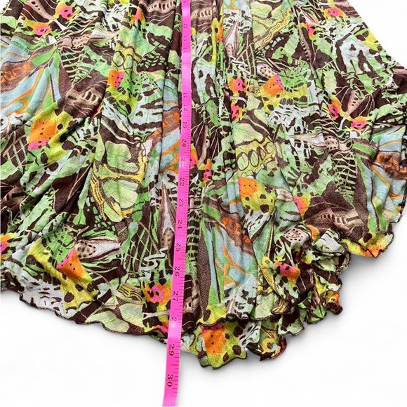 Diane Von Furstenburg Vintage Jungle Print Asymmetrical Skirt size 6 - Picture 7 of 10